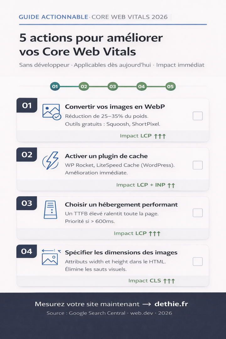5 actions pour ameliorer vos core web vitals