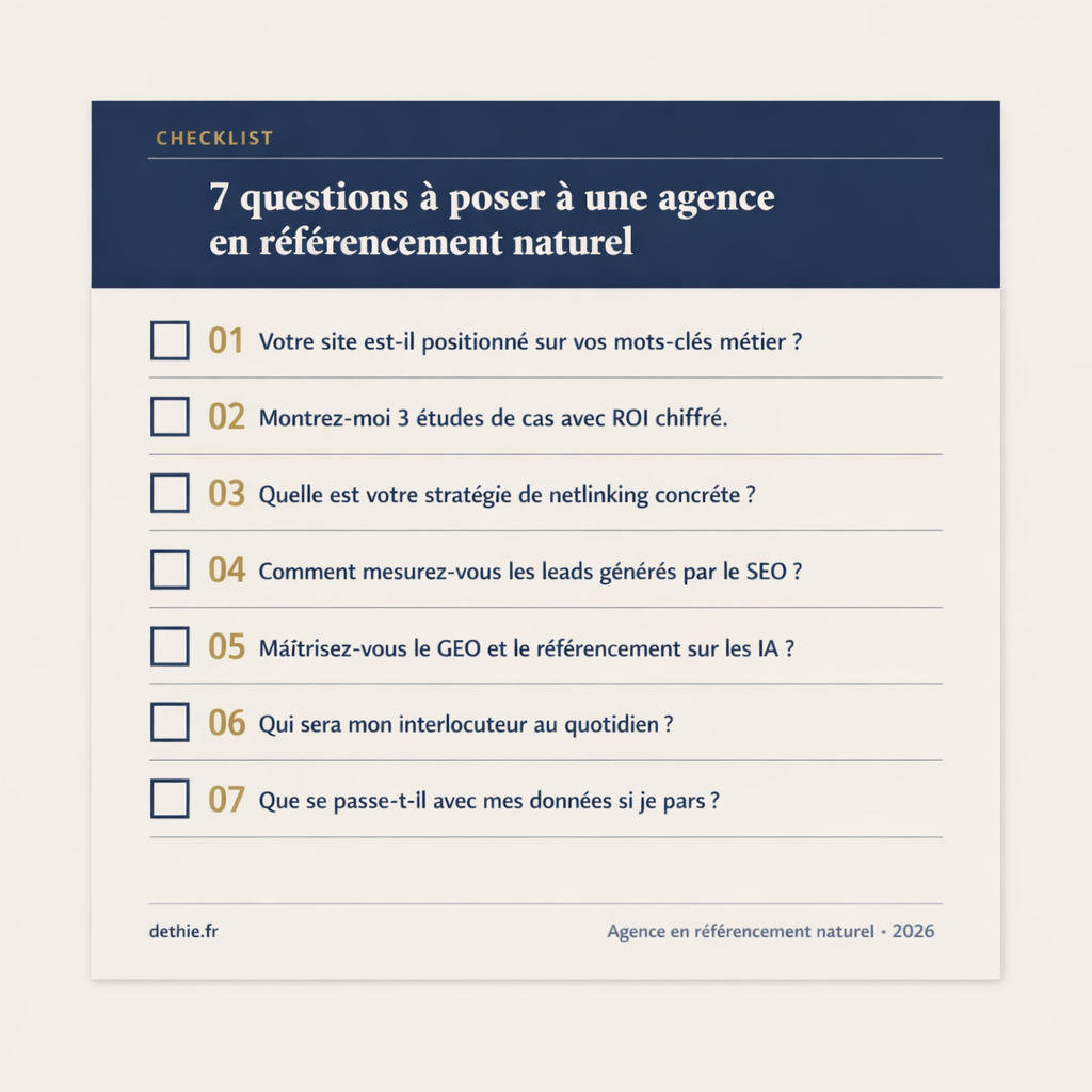 7 questions a poser a une agence seo