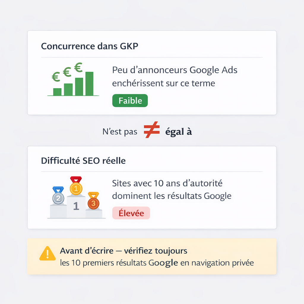 concurrence gkp vs difficulte seo sur google keyword planner - dethie faye