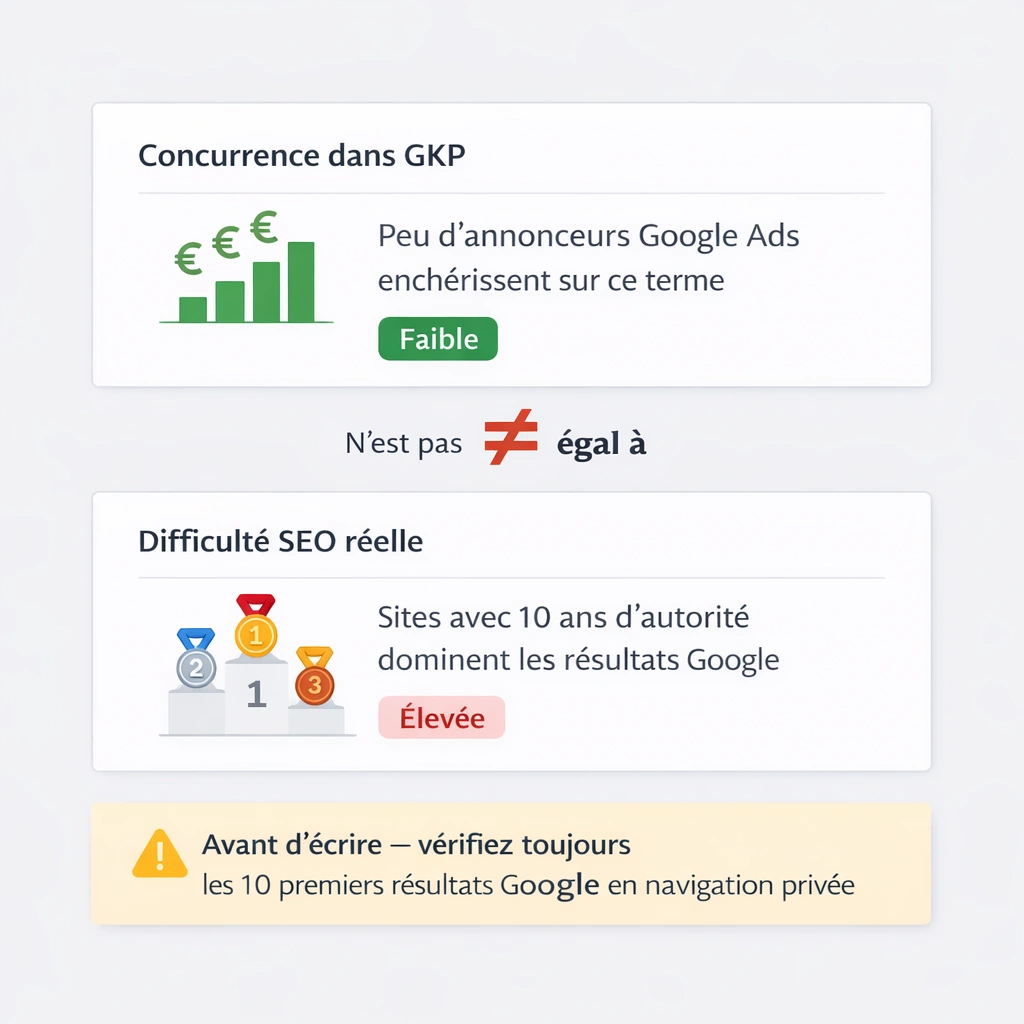 concurrence gkp vs difficulte seo sur google keyword planner - dethie faye