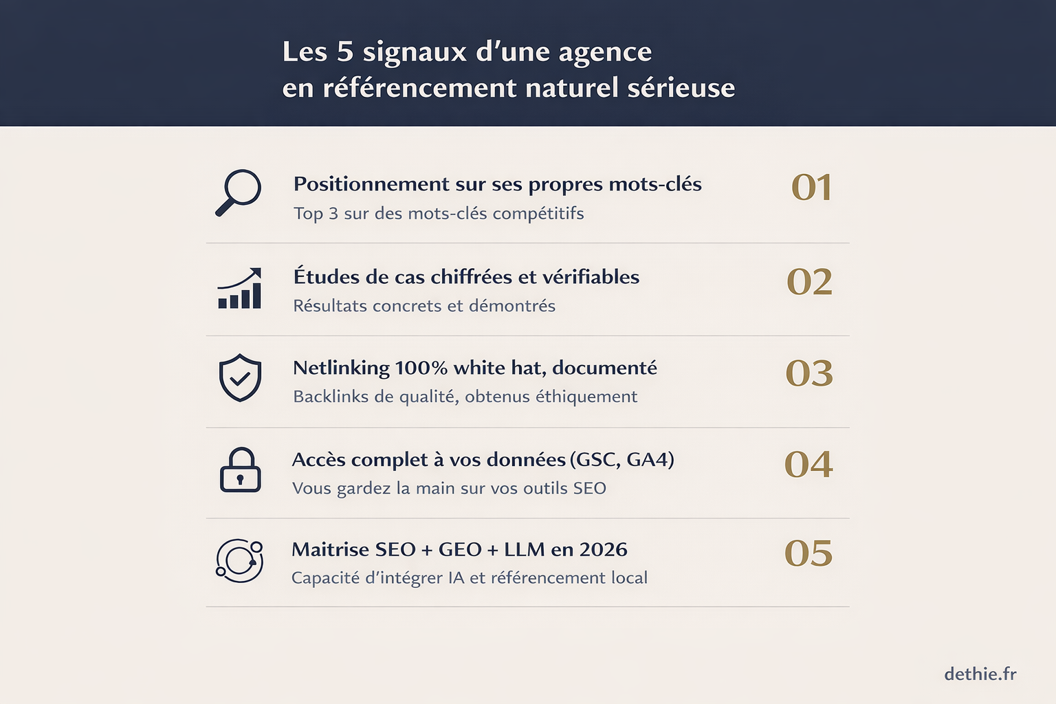les 5 signaux d'une agence seo fiable