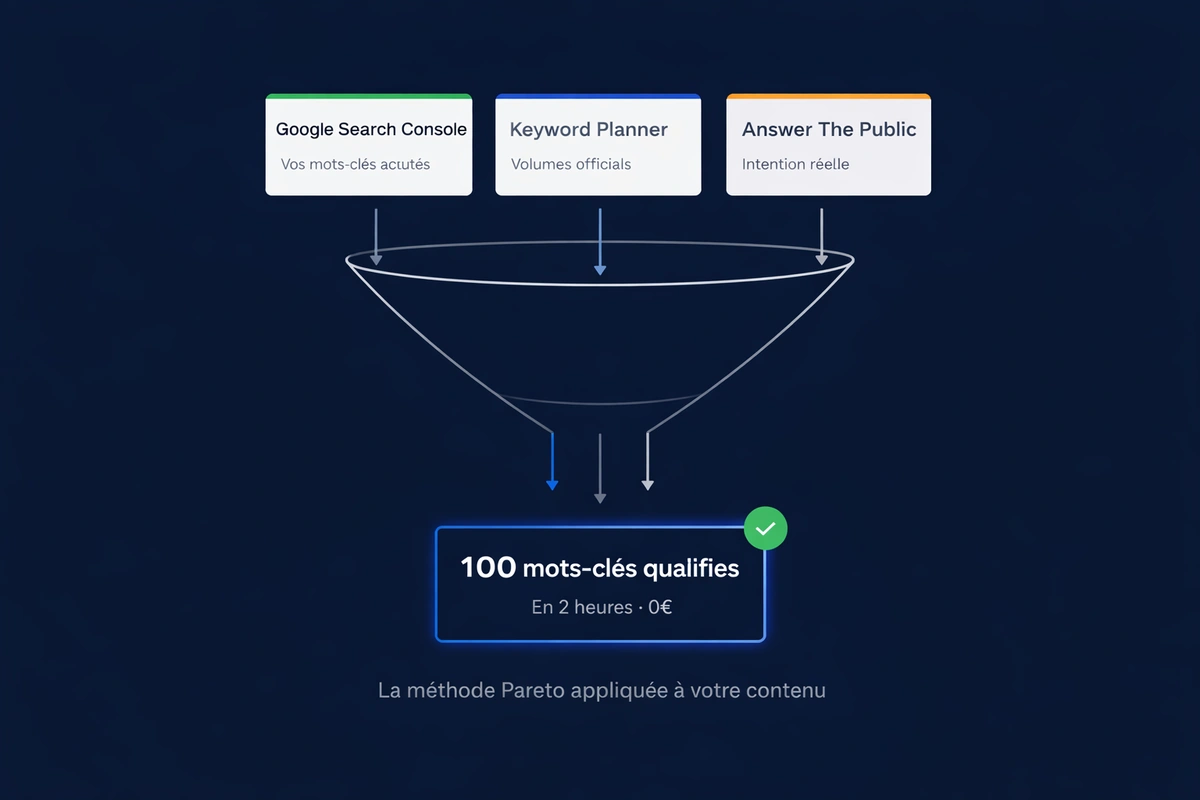 Méthode de recherche de mots-clés gratuite avec 3 outils gratuits combinés